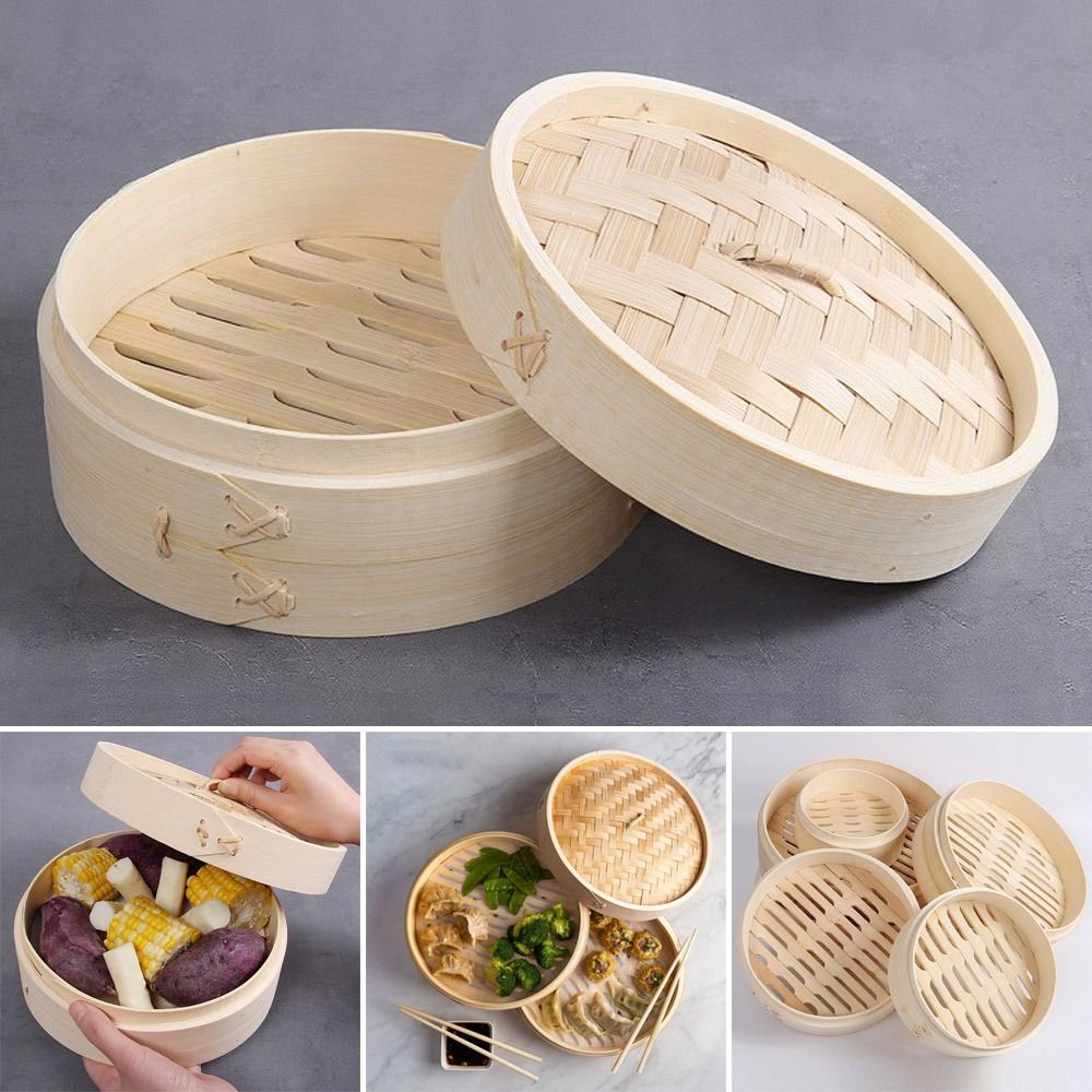 중국식 찜기, 뚜껑이 있는 대나무 찜기, 바오 번 조리 - Bao Steamer Bamboo 리뷰 및 가격